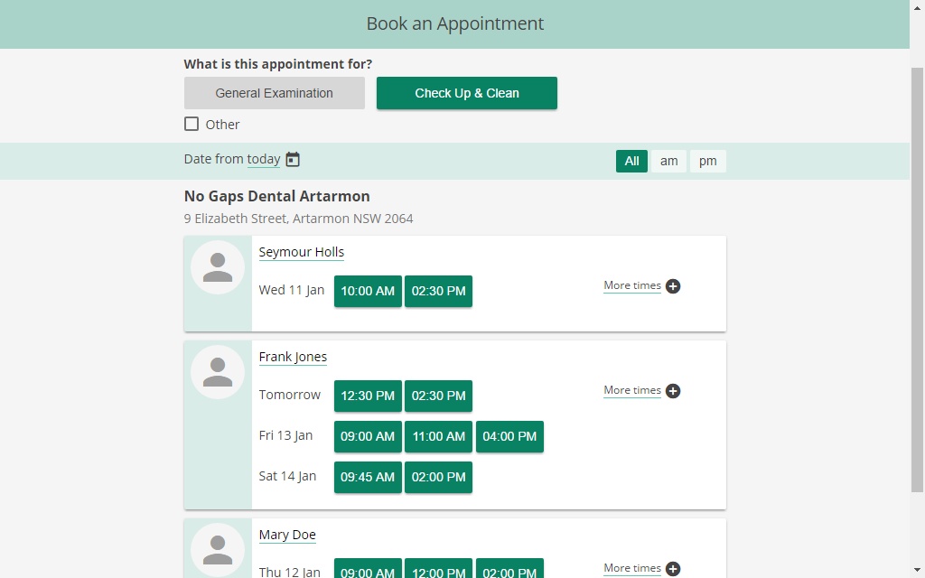 Online Bookings