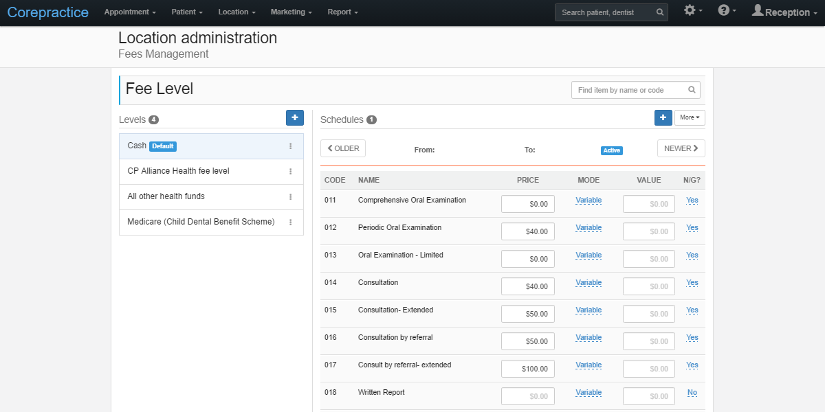 Fee Management