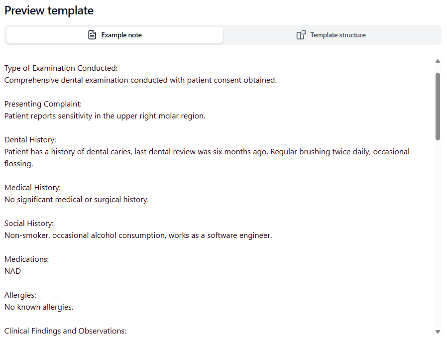 Customisable Templates